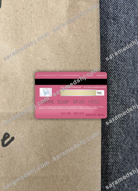 Côte d'Ivoire Attijariwafa bank visa card photolook back